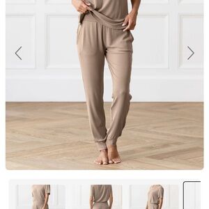 Cozy earth bamboo rib knit jogger pants